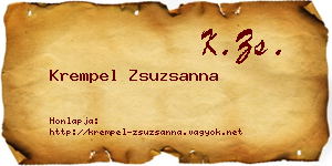 Krempel Zsuzsanna névjegykártya